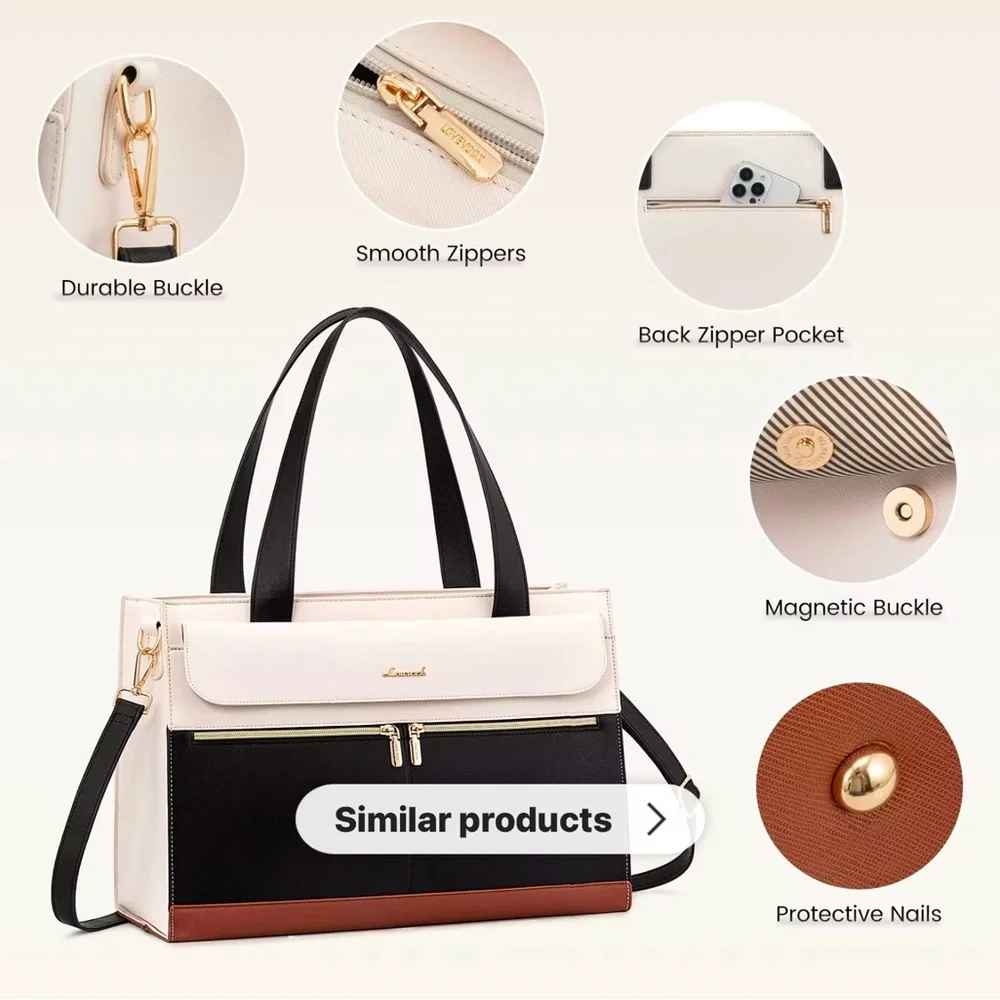 Lovevook Laptop bag NWT-beige - Picture 3 of 6